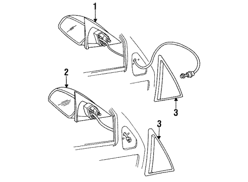1992 Buick Skylark Control Switch Diagram for 22546551