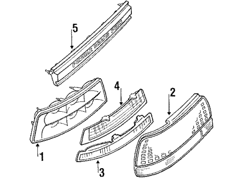 1994 Pontiac Grand Prix Combination Lamps Diagram