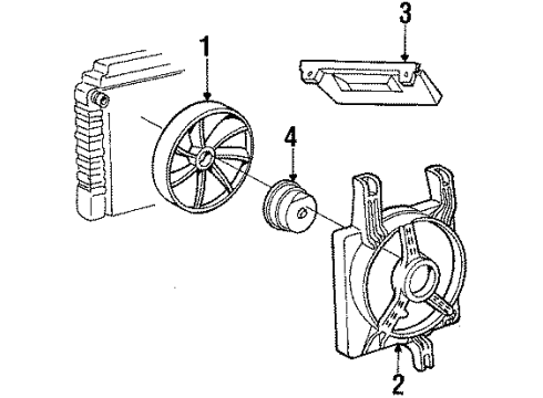 1987 Oldsmobile Firenza Cooling System, Radiator, Water Pump, Cooling Fan Diagram
