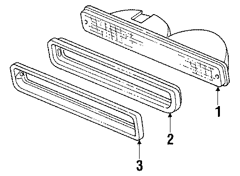 1987 Buick Electra Park & Signal Lamps Diagram