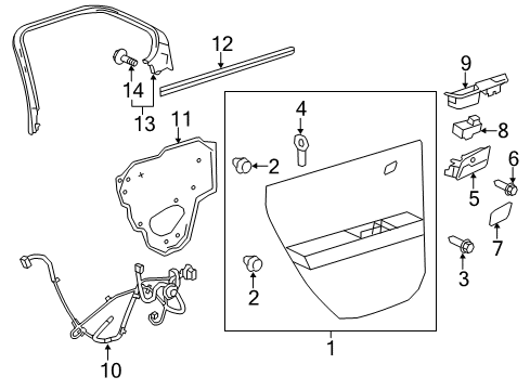 2017 Chevy Equinox Rear Door Diagram