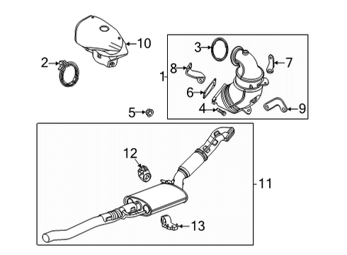 2024 Chevy Trailblazer Catalytic Converter Diagram for 25204734