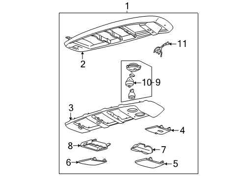 1999 GMC C3500 Overhead Console Diagram