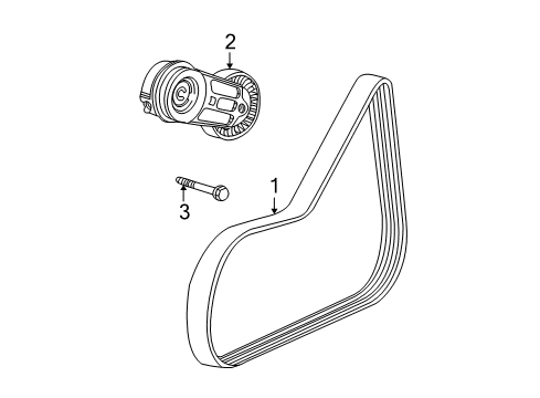 2000 Saturn LS1 Belts & Pulleys Diagram