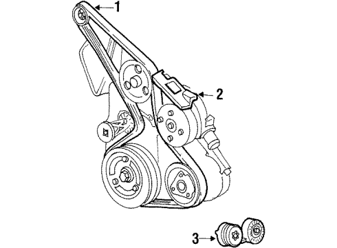 2000 Chevy Lumina Belts & Pulleys Diagram