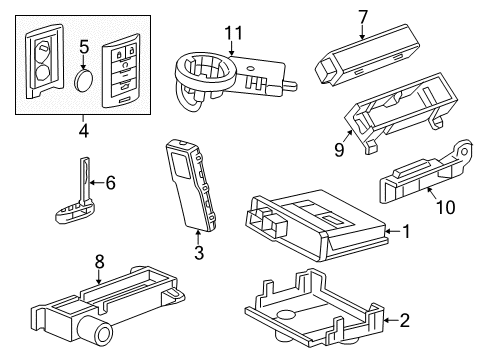 2016 Cadillac ELR Keyless Entry Components Diagram
