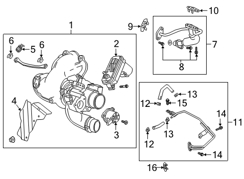 2019 Cadillac CT6 Side Shield Spring Diagram for 55503304