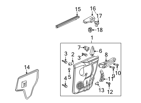 2002 Pontiac Aztek Rear Door Diagram