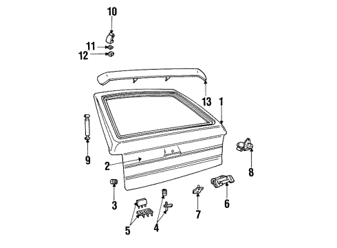 1989 Pontiac LeMans Lock Cylinder Diagram for 90273768