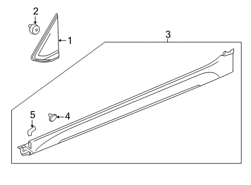 2020 Chevy Spark Exterior Trim - Pillars, Rocker & Floor Diagram 1 - Thumbnail