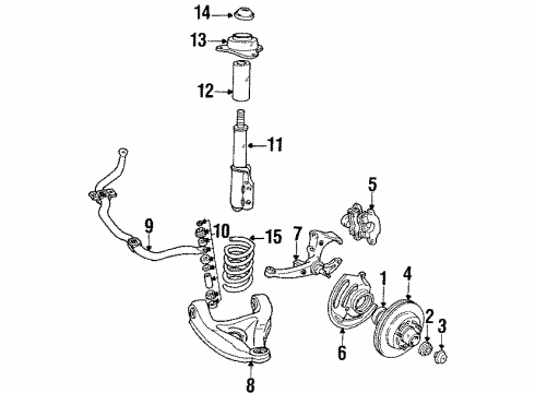 1991 Pontiac Firebird Front Brakes Diagram
