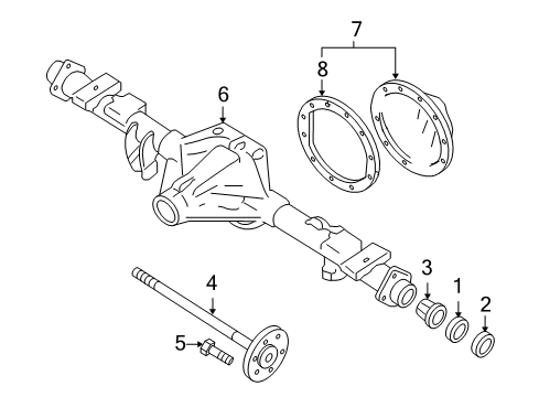 2013 Chevy Silverado 1500 Axle Housing - Rear Diagram