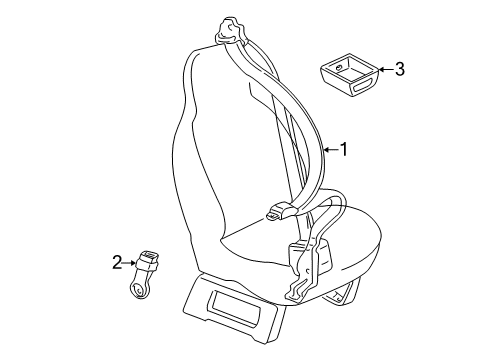 1999 GMC Safari Rear Seat Belts Diagram