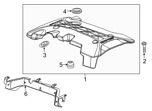 2018 Chevy Equinox Engine Appearance Cover Diagram
