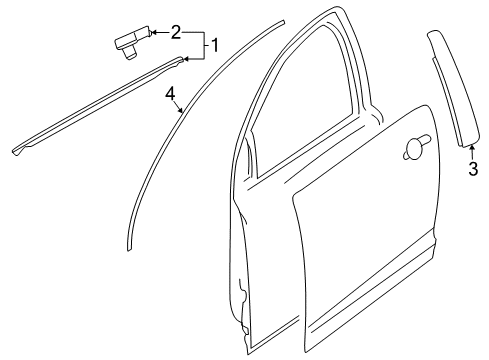 2012 Chevy Caprice Exterior Trim - Front Door Diagram