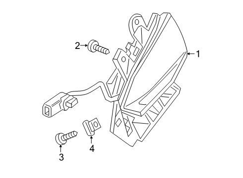 2024 Cadillac XT6 Tail Lamps Diagram