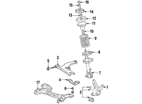 2000 Chevy Prizm Lower Control Arm Bolt Diagram for 94846887