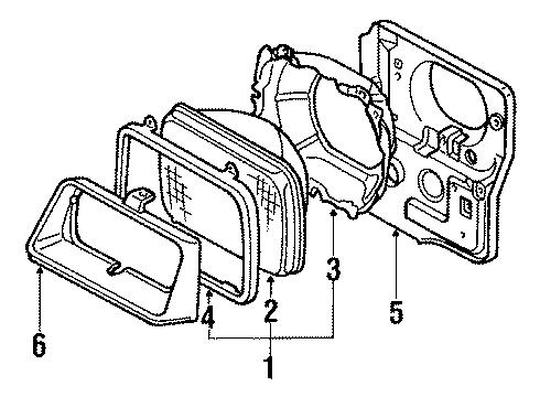 1985 Chevy Sprint Lamp Assembly Diagram for 96052078