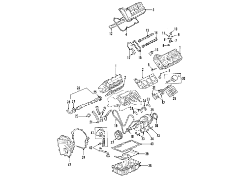 2002 Oldsmobile Aurora Timing Chain Diagram for 12553712