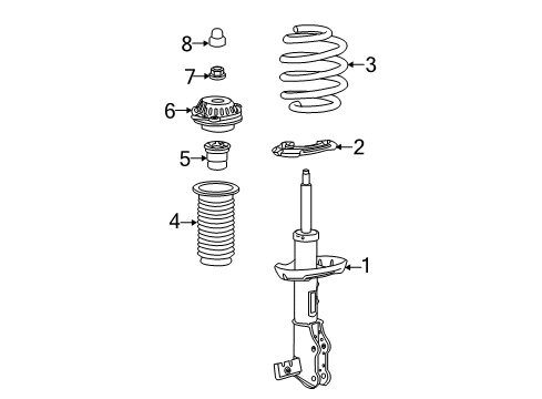 2019 GMC Terrain Strut, Passenger Side Diagram for 84865757