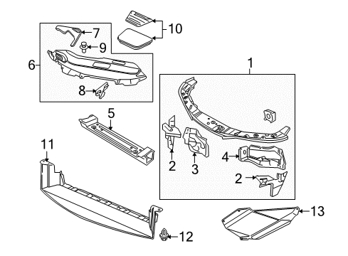 2006 Pontiac GTO Radiator Support Diagram
