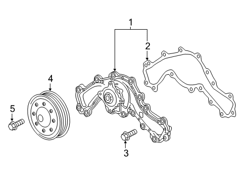 2022 Cadillac XT5 Water Pump Diagram