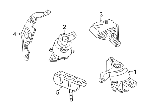 2022 GMC Canyon Engine & Trans Mounting Diagram
