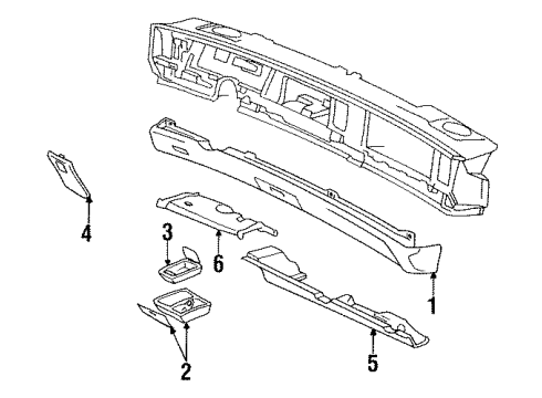 1994 Buick LeSabre Instrument Panel, Body Diagram 1 - Thumbnail