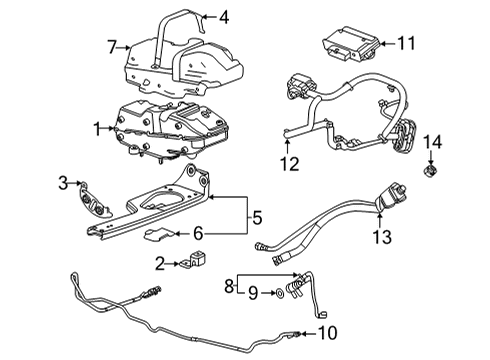 2023 GMC Sierra 2500 HD Diesel Particulate Filter Diagram for 86786607