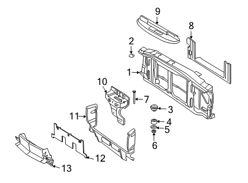 2004 Oldsmobile Bravada Radiator Support Diagram