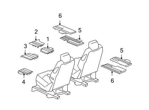 2012 GMC Acadia Tracks & Components Diagram