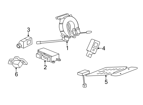 2016 Cadillac ATS Air Bag Components Diagram