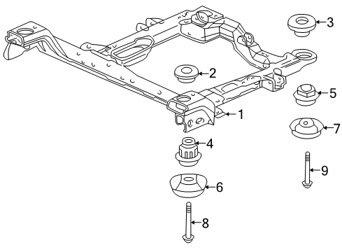 2007 Pontiac Grand Prix Suspension Mounting - Front Diagram