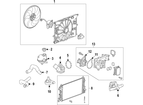 2022 Buick Encore GX Cooling System, Radiator, Water Pump, Cooling Fan Diagram 3 - Thumbnail