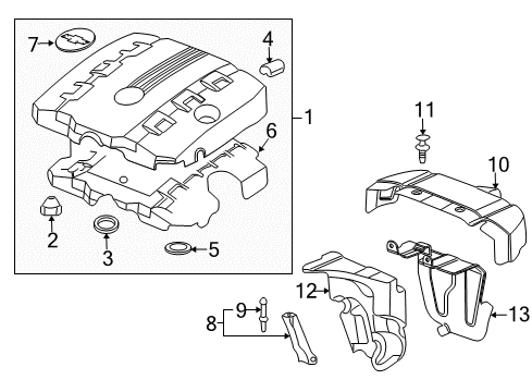 2011 Chevy Camaro Engine Appearance Cover Diagram