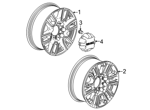 2022 GMC Sierra 3500 HD Wheels Diagram
