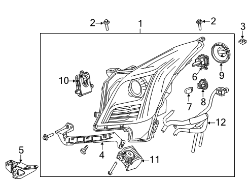 2016 Cadillac XTS Headlamps Diagram