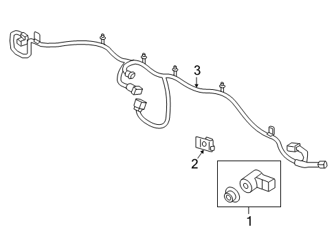 2017 Chevy Sonic Electrical Components - Rear Bumper Diagram