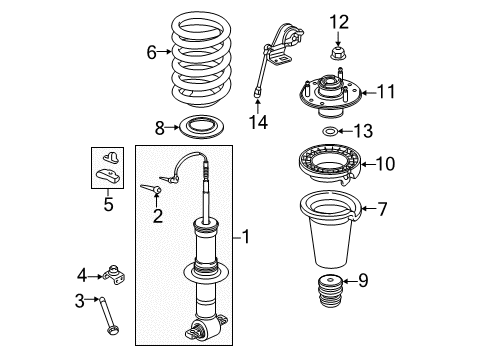 2015 Chevy Silverado 1500 Struts & Components - Front Diagram