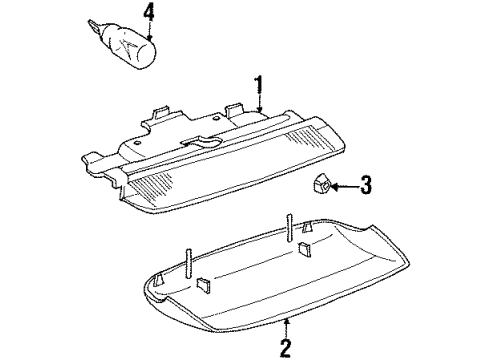 2000 Saturn SC1 High Mount Lamps Diagram