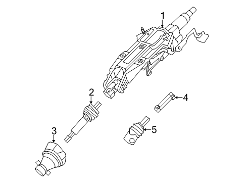 2008 Cadillac CTS Steering Column, Steering Wheel Diagram
