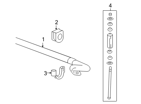 2007 Chevy Silverado 2500 HD Front Suspension Components, Lower Control Arm, Upper Control Arm, Stabilizer Bar Diagram