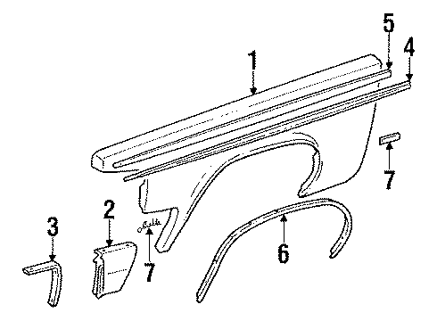 1985 Cadillac Seville Antenna Assembly Diagram for 12355706