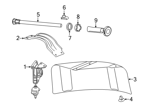 2022 GMC Canyon Spare Tire Carrier Diagram