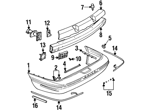 1999 Buick LeSabre Rear Bumper Diagram