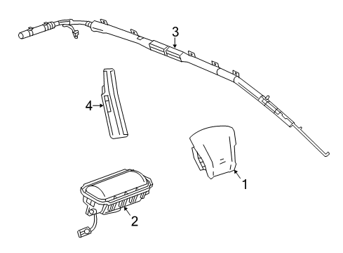 2019 Chevy Silverado 1500 Air Bag Components Diagram 2 - Thumbnail