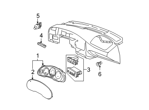 2004 Buick Regal A/C & Heater Control Units Diagram