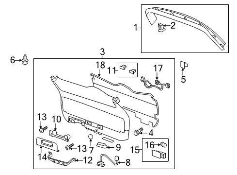 2012 Buick Enclave Interior Trim - Lift Gate Diagram