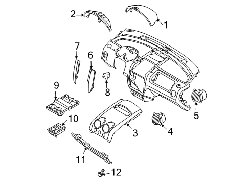 2007 Chevy Aveo5 Cluster & Switches, Instrument Panel Diagram