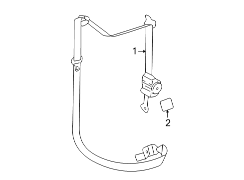 2005 Cadillac Escalade EXT Seat Belt Diagram